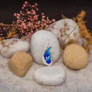 Celeste Sterling Silver 925 Feather Brooch — 925 sterling silver jewellery — image 1
